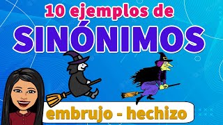 📗🤓10 EJEMPLOS FÁCILES DE Sinónimos 🛑I Los SINÓNIMOS I EJEMPLOS [upl. by Amlas]