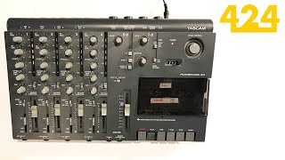 TASCAM 414 MKII 4TRACK CASSETTE RECORDER How to Record  424recordingcom [upl. by Beuthel]