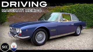 MASERATI MEXICO 42 1966  Test drive in top gear  V8 Engine sound  SCC TV [upl. by Assiluj728]