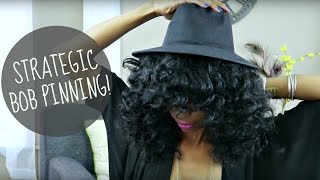 HOW TO SECURE HATS ON NATURAL HAIR [upl. by Ayekel]