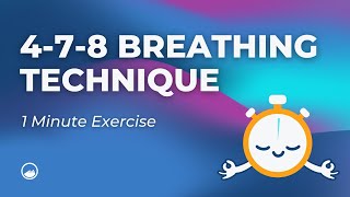 4 7 8 Breathing Exercise  1 Minute  Technique With Counter Timer  Paced Breathing Exercise  DBT [upl. by Barcus]