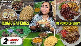 Must Try Iconic Restaurants in Pondicherry  Sukka Biryani French Food Ghee Uttapam amp more  Ep1 [upl. by Deirdre]