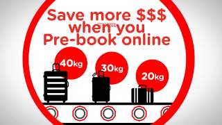 Prebook Your Baggage  airasiacom [upl. by Ijan]