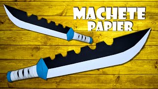 Machete selber machen Spielzeug Schwert aus A4 Papier basteln  black sword toy DIY craft 4K [upl. by Brink564]