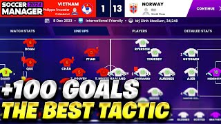 SM24 BEST TACTICS ⚽️100 GOALS🤩 SOCCER MANAGER 2024 BEST TACTIC [upl. by Sonafets]