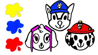 Dibuja y colorea a 3 Perritos en Emoji 🎨🐶✨Dibujos para niños [upl. by Vinaya]