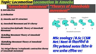 Amoeboid movementlocomotion in AmoebaAmoeboids movement theroylocomotion [upl. by Belen]