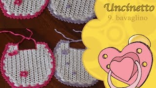 Uncinetto bimbi  bavaglino How to do bib [upl. by Adierf279]