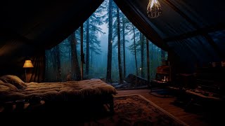 Rain Falling on Tent  Rainstorm Ambience and Thunder  Sound for Sleep Relaxing Stress Relief [upl. by Wilmott153]