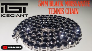 5mm Black Moissanite Tennis Chain by theigtofficial01 [upl. by Hobart690]