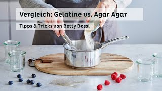 Gelatine vs Agar Agar  Tipps amp Tricks von Betty Bossi [upl. by Ozneral611]