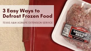 Understanding Thawing 3 Easy Ways to Defrost Frozen Food [upl. by Gery]