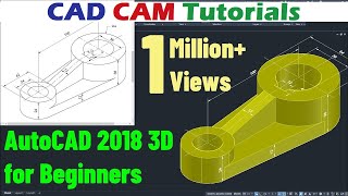 AutoCAD 2018 3D Tutorial for Beginners [upl. by Butch782]