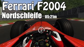 Ferrari F2004 Nordschleife  0521m Assetto Corsa [upl. by Ahsi]