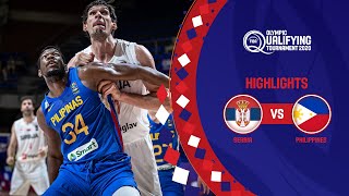 Serbia  Philippines  Full Highlights  FIBA Olympic Qualifying Tournament 2020 [upl. by Eelyek]