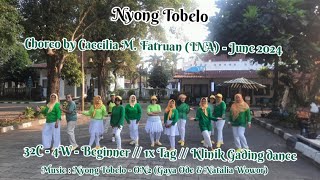 🎶 Nyong Tobelo  Line dance demo by Klinik Gading dance [upl. by Ylsew]