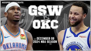 Golden State Warriors vs Oklahoma City Thunder Full Game Highlights  Dec 8  2024 NBA Season [upl. by Dugaid742]