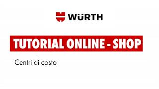 Come monitorare i costi tutorial OnlineShop  Würth [upl. by Zollie]