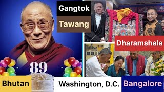 His Holiness 89th Birthday Celebration dharamsala washingtondc bhutan gangtok tawang tibetan [upl. by Correy]