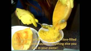 How to seed spaghetti squash and make squash pasta [upl. by Dent794]