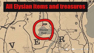 All Secret items Treasures and strange things of the Elysian pool  RDR2 [upl. by Silverstein]