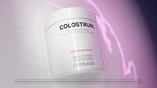 GrassFed Colostrum Powder Supplement  Agglomerated For Solubility  Codeage [upl. by Walther]