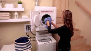 Loading the Dryer  Haier HLP141E Electric Vented Tumble Dryer [upl. by Anitsrihc]