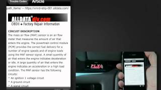 ALLDATAdiycom Diagnostics iPhone App [upl. by Eissen]