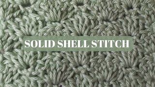 The Solid Shell Stitch  Easy How To Crochet Tutorial [upl. by Ahsinaw872]