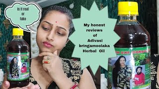 Honest Reviews of Adivasi Bringamoolaka Herbal Product  Adivasi Hair Oil  Original or Fake [upl. by Ahsetal]