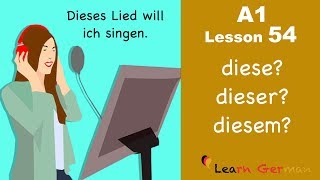 A1  Lesson 54  Demonstrativartikel quotdiesquot  Demonstrative article quotdiesquot  Learn German [upl. by Ambur]