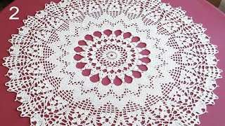 CROCHET Doily Tutorial How to crochet Part 2 [upl. by Mont]