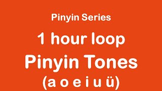 【Pinyin】1 hour loop of Pinyin tones for a o e i u ü  simple Pinyin finals [upl. by Eniffit]