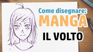 TUTORIAL  Come disegnare un volto manga [upl. by Dulcy739]