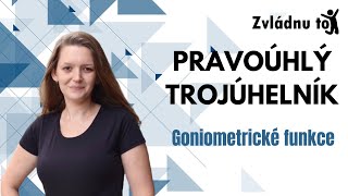 Pravoúhlý trojúhelník  goniometrické funkce [upl. by Eulalee894]