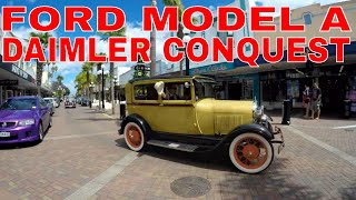 Daimler Conquest amp Ford Model A  in memory of Lesley [upl. by Yelekalb]