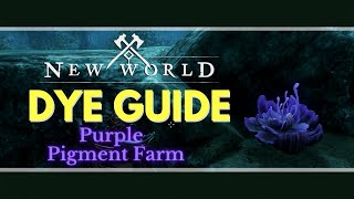 How to get Purple Pigment  Purple Pigment Farming Route in Ebonscale Reach  New World Dye Guide [upl. by Noma]