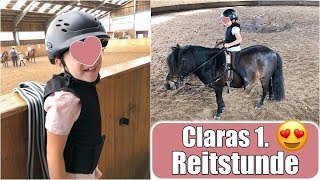 Claras erste Reitstunde 🐴 Direkt Galopp auf dem Pony Sommer Try on Fashion Haul VLOG  Mamiseelen [upl. by Olly755]