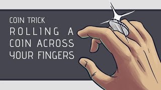 Coin Trick How to Roll a Coin Across Your Knuckles HD [upl. by Enal382]