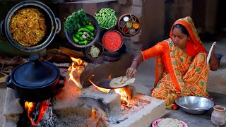 Guvar Dhokli  Healthy Lunch Food Cooking In Indian Village  Lunch Cooking In Village [upl. by Enelyahs152]