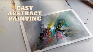 Easy Abstract Painting  For Beginners  Relaxing  Demo [upl. by Cousin]