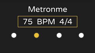 Metronome  75 BPM  44 Time with Accent [upl. by Alvie647]