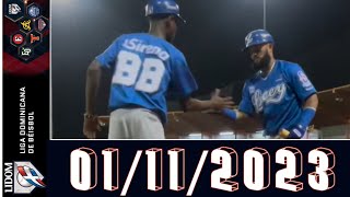 LIDOM ⚾ Resultados Posiciones Calendario 01112023 GIGANTES es Líder Liga de Béisbol Profesional [upl. by Eyllib222]