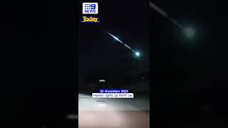 Footage catches meteor light up Perth night sky  9 News Australia shorts [upl. by Akemrej]