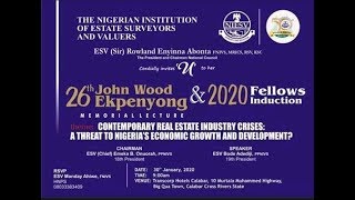 26TH JOHN WOOD EKPENYONG amp 2020 FELLOWS INDUCTION [upl. by Zelde324]