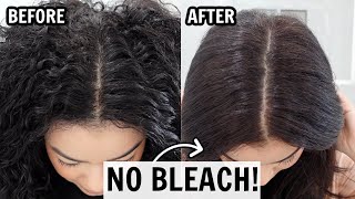 How To Lighten Black Box Dyed Hair With NO BLEACH 😱 IT WORKS [upl. by Leverett]