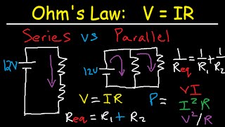 Series and Parallel Circuits Explained  Voltage Current Resistance Physics  AC vs DC amp Ohms Law [upl. by Adnirol]