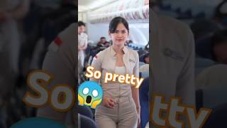 😱So pretty 💕New Indonesian Flight Cabin crew flightattendant bestflights koreanair zahravlogs [upl. by Aleira]