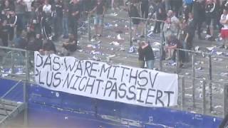 HSV Abstieg Pyro Chaos und Randale im Volksparkstadion [upl. by Rednaskela]