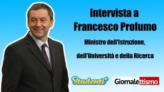 Intervista a Francesco Profumo Ministro della Pubblica Istruzione [upl. by Truc367]